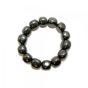 Sleek Grey Hematite Beaded Bracelet